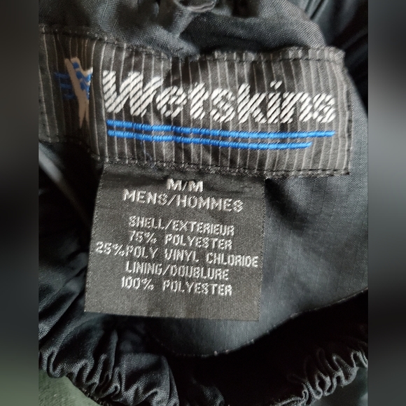 Wetskins Black Cargo Rain Coverall Pants Men's Size Medium - Picture 3 of 11